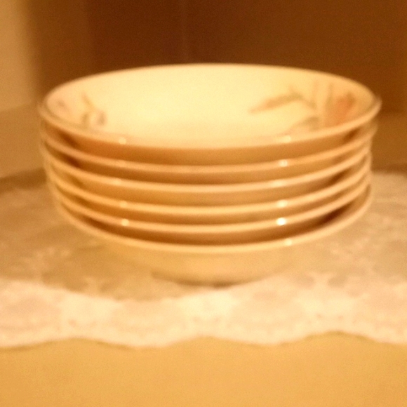 Vintage Universal Cambridge Iris Plate Bundle - 6- 5.25"  Dessert Bowls - Picture 7 of 11